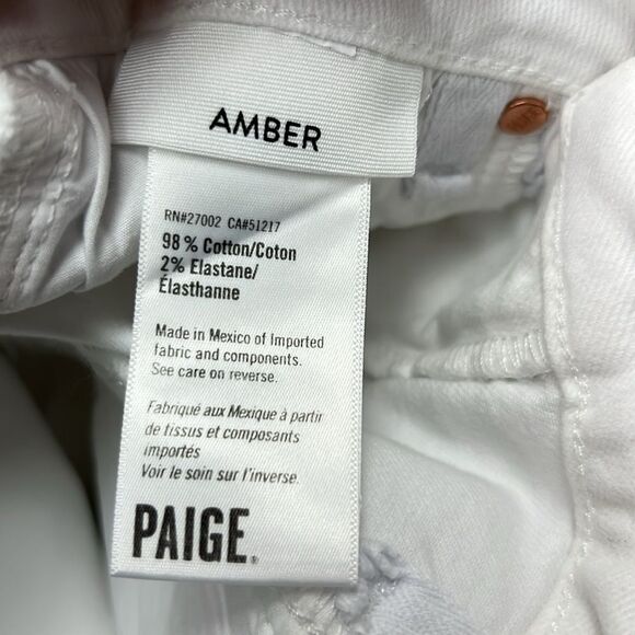 Paige Amber white skinny jeans NWT size 26 NWT - Picture 11 of 12
